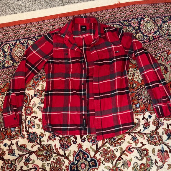 Vans Red Plaid Button Down Shirt - Picture 1 of 4